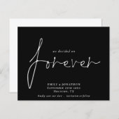 Papier Budget sur Forever Black Enregistrer la date (Devant / Derrière)