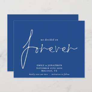 Papier Budget sur Forever Blue Enregistrer la date