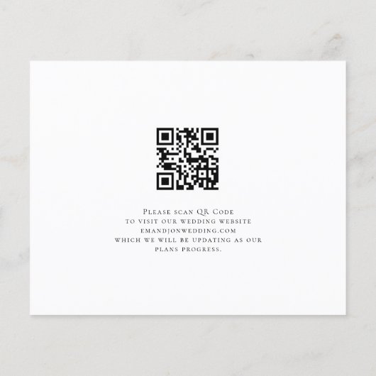 Papier Budget sur Forever QR Code Enregistrer la date (Dos)