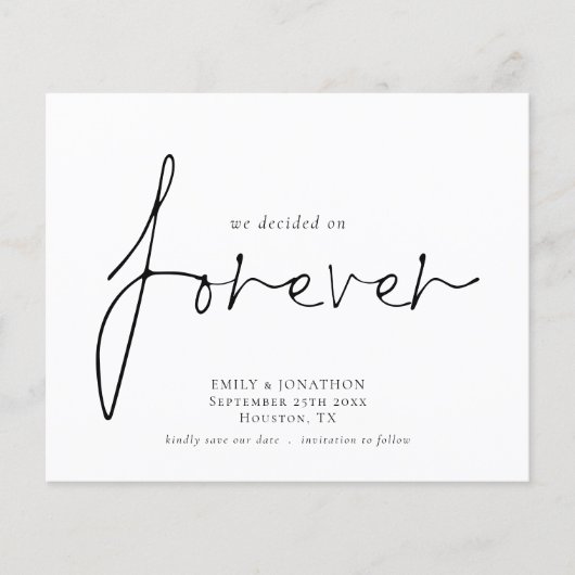Papier Budget sur Forever QR Code Enregistrer la date (Devant)