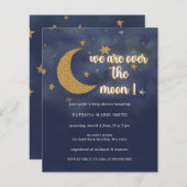 Papier Budget sur la lune Baby shower neutre entre les se (Devant / Derrière)