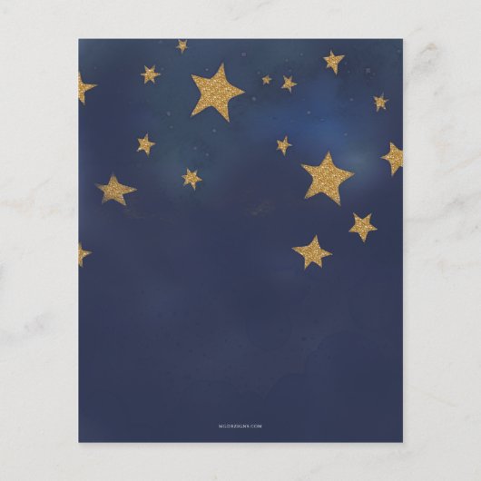 Papier Budget sur la lune Baby shower neutre entre les se (Dos)