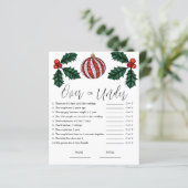 Papier Budget sur ou sous le jeu nuptial de Noël (Debout devant)