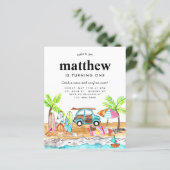 Papier Budget Surf Up Board Beach Wave Surfing Anniversai (Debout devant)