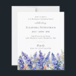 Papier BUDGET SURPRISE 21e anniversaire Juillet Fleur de<br><div class="desc">Créez un beau thème d'anniversaire d'été pour votre célébration de juillet autour de la Fleur de naissance - Larkspur bleu. Le larkspur est aussi connu sous le nom de Delphinium.</div>