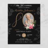 Papier Budget Surprise 80e anniversaire Invitation de fêt (Devant)