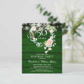Papier Budget Surprise Party 50e anniversaire Rustique (Debout devant)