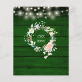 Papier Budget Surprise Party 50e anniversaire Rustique (Dos)