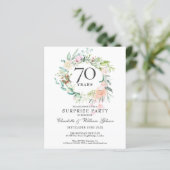 Papier Budget Surprise Party 70e anniversaire Invitation (Debout devant)