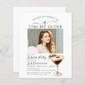 Papier BUDGET SURPRISE PARTY Tini Bit Older Martini 21e (Devant / Derrière)