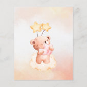 Papier Budget Sweddy ours en peluche fête d'anniversaire (Dos)