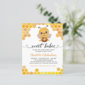 Papier BUDGET Swee Bee Baby shower Invitation neutre (Debout devant)