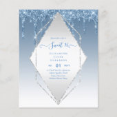 Papier BUDGET SWEET16 Parties scintillant de séchage Glam (Devant)