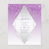 Papier BUDGET SWEET16 Parties scintillant de séchage Glam (Devant)