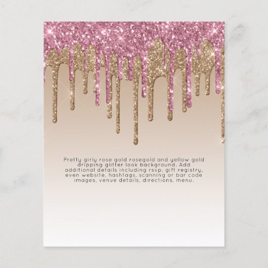 Papier BUDGET SWEET16 Parties scintillant de séchage Glam (Dos)