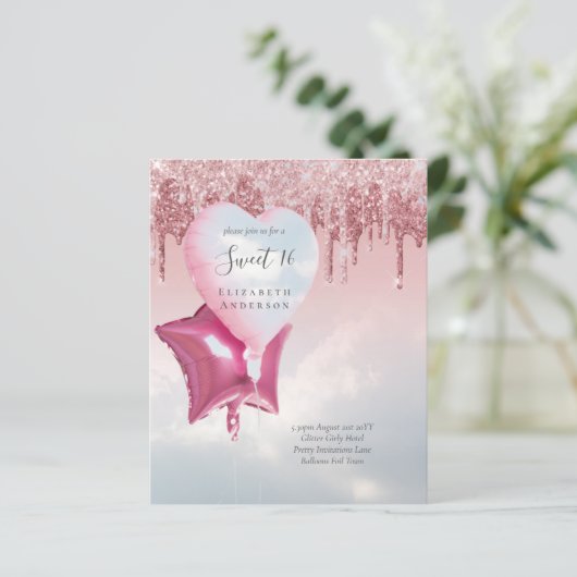 Papier BUDGET Sweet16 Parties scintillant Glamor Girly Ba (Debout devant)