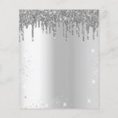 Papier Budget Sweet 16 argent or ballons invitation (Dos)