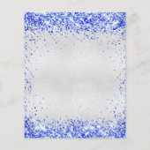 Papier Budget Sweet 16 argent royal bleu invitation (Dos)