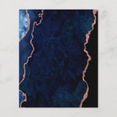 Papier Budget Sweet 16 bleu agate rose or invitation (Dos)