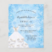 Papier Budget Sweet 16 hiver merveilleuse robe invitation (Devant)