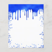 Papier Budget Sweet 16 invitation bleu royal blanc (Dos)