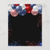 Papier Budget Sweet 16 invitation patriotique noire (Dos)