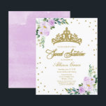 Papier Budget Sweet 16 Invitation Tiara Lavender Floral<br><div class="desc">Belle aquarelle tiara, invitation à la fête du 16ème anniversaire. Facile à personnaliser avec vos détails. Contactez-moi par conversation si vous avez des questions sur l'oeuvre ou avez besoin d'une personnalisation. Vérifiez également la collection pour plus d'éléments. VEUILLEZ NOTER : Pour obtenir de l'aide sur les commandes, l'expédition, l'information sur...</div>