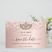 Papier Budget Sweet 16 masquerade or rose enregistrer la  (Debout devant)