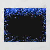 Papier Budget Sweet 16 noir bleu royal enregistrer la dat (Dos)