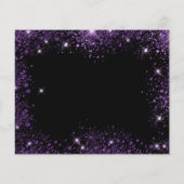 Papier Budget Sweet 16 noir violet enregistrer la date (Dos)