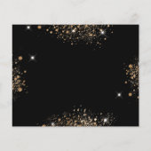 Papier Budget Sweet 16 partie or noir enregistrer la date (Dos)