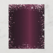 Papier Budget Sweet 16 parties scintillant rose bordeaux  (Dos)