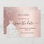 Papier Budget Sweet 16 robe rose argent enregistrer la da (Devant / Derrière)