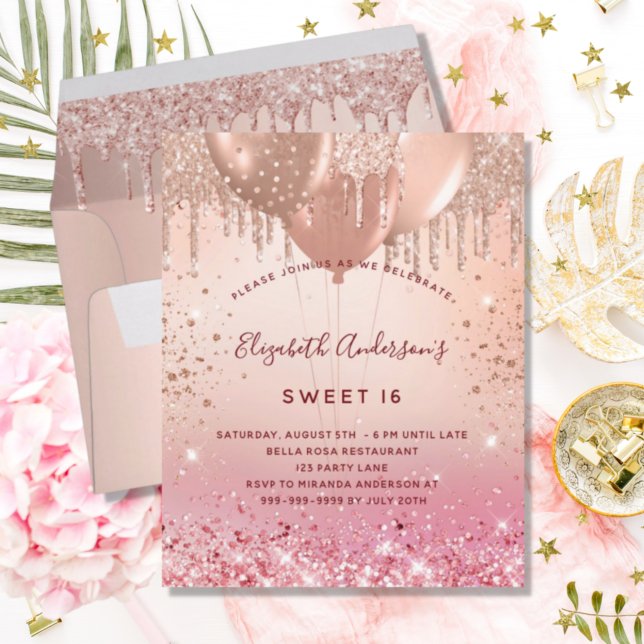 Papier Budget Sweet 16 rose (Créateur téléchargé)