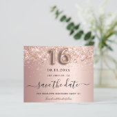 Papier Budget Sweet 16 rose or parties scintillant enregi (Debout devant)