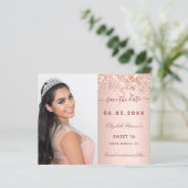 Papier Budget Sweet 16 rose photo broussailleuse Enregist (Debout devant)