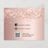 Papier Budget Sweet 16 rose QR code photo merci (Dos)