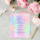 Papier Budget Sweet 16 rose violet parties scintillant in