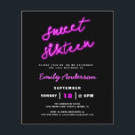 Papier Budget Sweet 16 Seize Retro Neon fête d'anniversai<br><div class="desc">Préparez-vous à faire la fête comme si c'était les années 80 avec notre Sweet 16 Retro Neon Anniversaire Invitation! Cette invitation dynamique et énergique apporte les néons et les vibrations funky du passé dans le présent pour une célébration inoubliable. Dotée de couleurs rétro audacieuses et d'un design amusant inspiré des...</div>