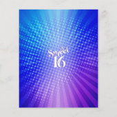 Papier Budget Sweet 16 Super Purple Blue Gradient Invitat (Dos)
