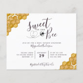 Papier Budget Sweet as Can Bee Baby shower Invitation (Devant)