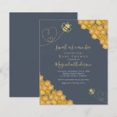 Papier Budget Sweet as Can Bee Baby shower Invitation (Devant / Derrière)
