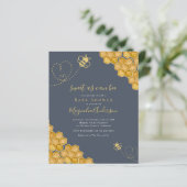 Papier Budget Sweet as Can Bee Baby shower Invitation (Debout devant)