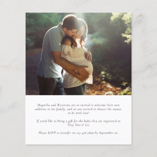 Papier Budget Sweet as Can Bee Baby shower Invitation (Dos)