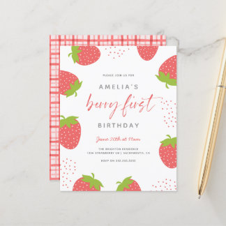 Papier Budget Sweet Berry Première fille 1er anniversaire