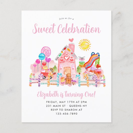 Papier Budget Sweet Celebration Candyland Anniversaire de (Devant)
