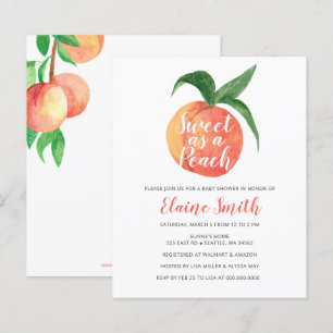Papier Budget Sweet comme un Baby shower de pêche Invitat