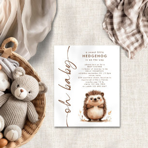 Papier Budget Sweet Little Hedgehog Oh Baby shower Invita