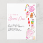 Papier Budget SWEET ONE Candy Kids Candyland 1er annivers<br><div class="desc">Cute SWEET ONE Candy Kids Candyland 1er anniversaire Invitation</div>