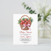 Papier Budget Sweet Strawberry Baby Shower Invitation (Debout devant)